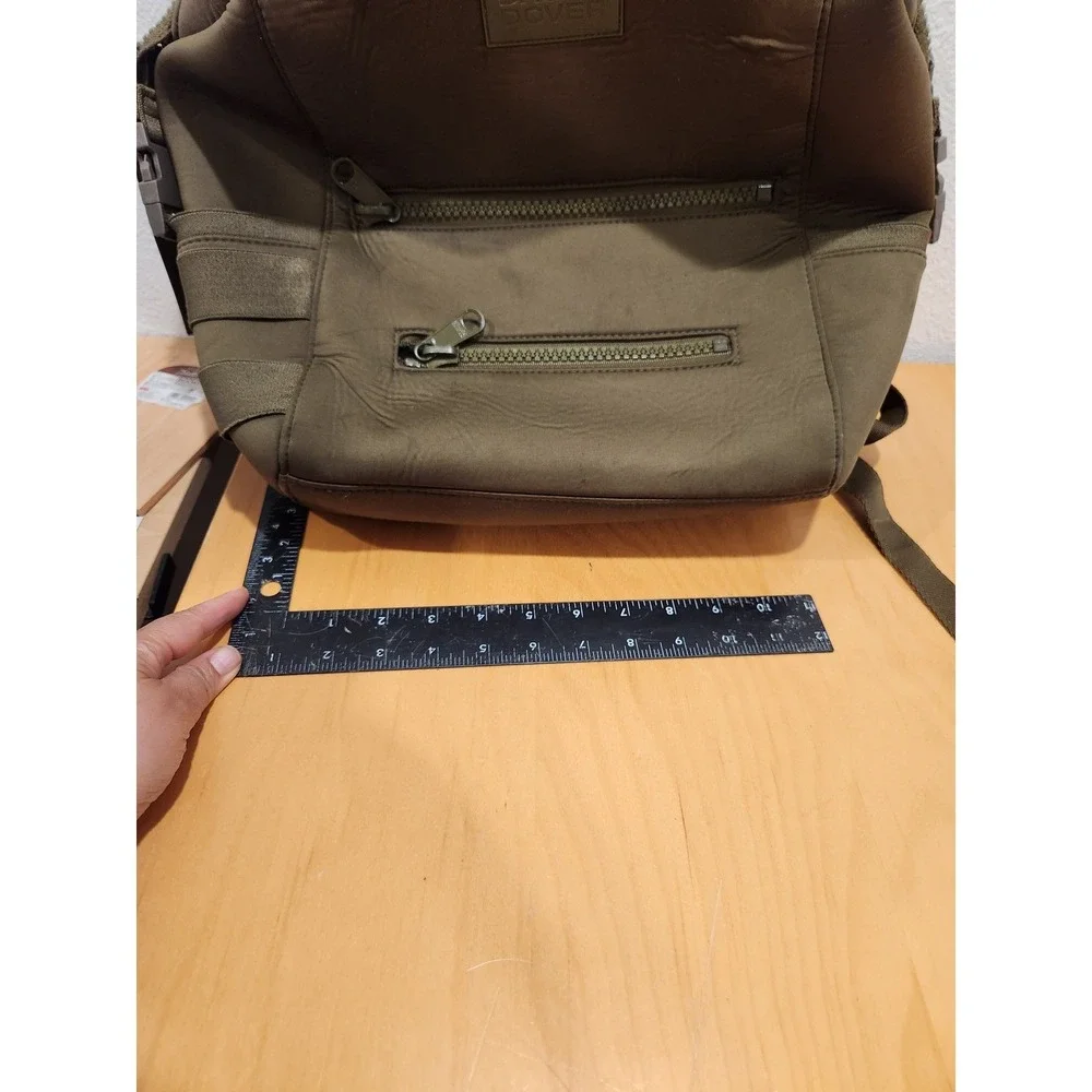 Dagne Dover Brown Neoprene‎ Backpack Travel Laptop Diaper Bag Medium  dark moss